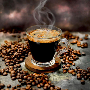 Filiżanka do kawy szklana z podstawką Zestaw prezentowy BRUNA