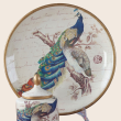Talerz dekoracyjny ceramiczny 40 cm  z pawiem SAGO 1