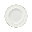 Talerz obiadowy na zupę porcelanowy ze złotą obwódką