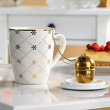 Kubek z zaparzaczem i przykrywką 350 ml porcelanowy FABIOLA 2