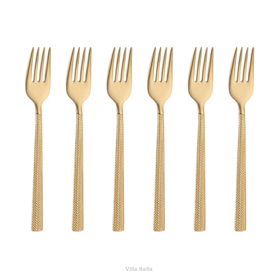 złote widelczyki do ciasta