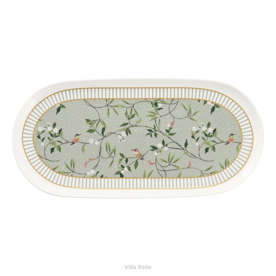 Półmisek porcelanowy Talerz owalny 34,5 cm NORIKO GREEN