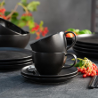 Komplet filiżanek czarnych 240 ml 6 sztuk BLACK ONYX 2