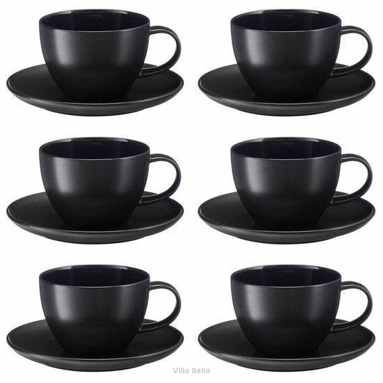 komplet filiżanek czarnych