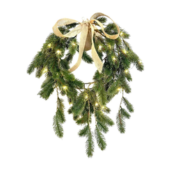 Wianek bożonarodzeniowy na drzwi z lampkami LED 35 cm