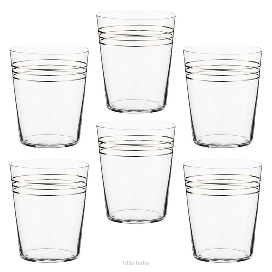 Zestaw szklanek 350 ml 6 sztuk FONTE PLATIN