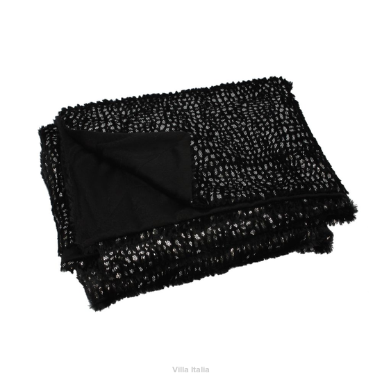 pled czarny, ze srebrem