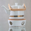 Dzbanek porcelanowy z podgrzewaczem