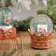 Szklana kula świąteczna z pozytywką wysokość 14 cm HOLY TIME 3