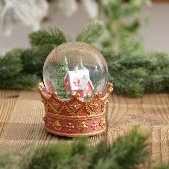 Szklana kula świąteczna z pozytywką wysokość 14 cm HOLY TIME