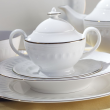 Cukiernica porcelanowa złota linia MESYNA GOLD 1