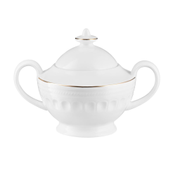 Cukiernica porcelanowa złota linia MESYNA GOLD