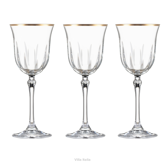 Kieliszki do wina białego 6 sztuk LUDOVICA Gold