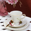 Spodek pod filiżankę 16 cm CLARA Gold Ivory 1