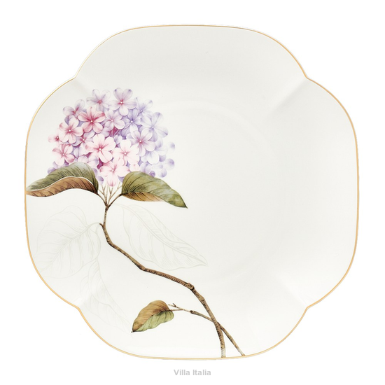 Talerz do ciasta porcelanowy 25 x 25 cm MAGIC BLOOMS