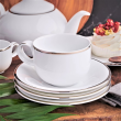 Filiżanka do kawy lub herbaty porcelanowa 200 ml ze spodkiem HATTY PLATIN  2