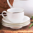 Filiżanka do kawy lub herbaty porcelanowa 200 ml ze spodkiem HATTY PLATIN  4