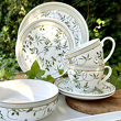 Serwis obiadowo kawowy porcelanowy na 6 osób NORIKO WHITE 2