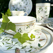 Serwis obiadowo kawowy porcelanowy na 6 osób NORIKO WHITE 7