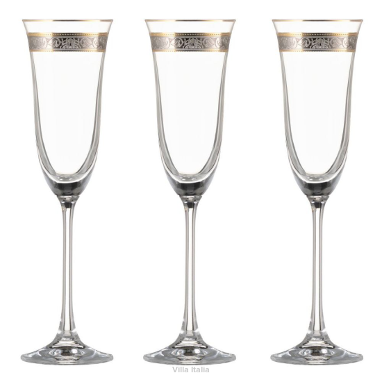 eleganckie kieliszki do szampana dekorowane