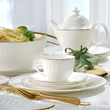 Spodek pod filiżankę porcelanowy 16 cm porcelanowy MESYNA GOLD 1