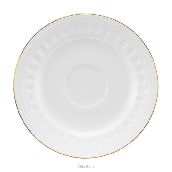 Spodeczek pod filiżankę ze złotą linią