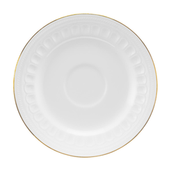 Spodek pod filiżankę porcelanowy 16 cm porcelanowy MESYNA GOLD