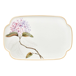 patera do podawania ciasta porcelanowa ze złotymi rantami