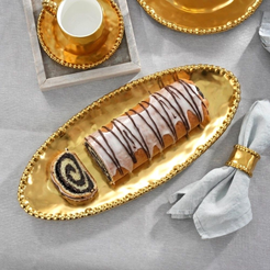 Półmisek owalny porcelanowy 44 cm MESTIERE GOLD