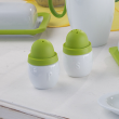 Solniczka z pieprzniczką porcelanowa zestaw zielone z silikonem SUNNY 2