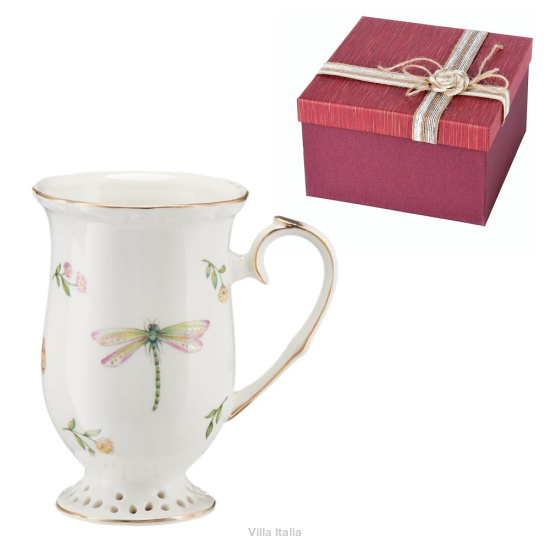 Kubek porcelanowy LEDA Ivory w pudełku prezentowym