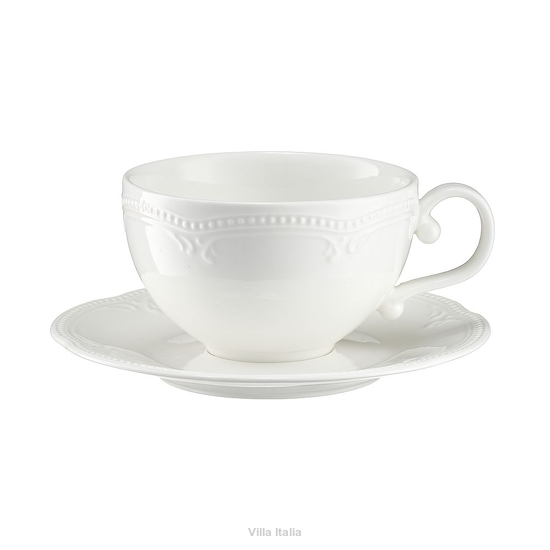 Filiżanka ze spodkiem z porcelany wzmocnionej