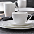 Serwis obiadowo kawowy porcelanowy na 6 osób ROMA white 11