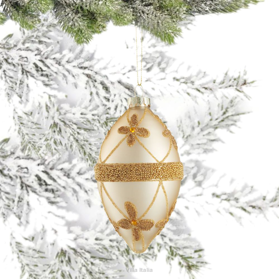 Bombka szklana złota 12 cm