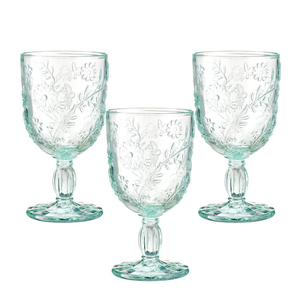 Kieliszki do wody turkusowe 280 ml 6 sztuk MERIDA