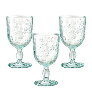 Kieliszki do wody turkusowe 280 ml 6 sztuk MERIDA