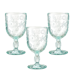 Kieliszki do wody turkusowe 280 ml 6 sztuk MERIDA