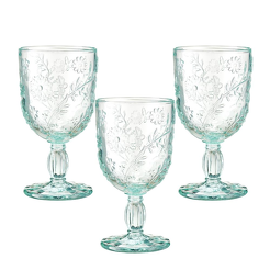 Kieliszki do wody turkusowe 280 ml 6 sztuk MERIDA