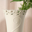 Wazon porcelanowy ażurowy 25 cm CLARA Ivory 2