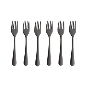 Komplet widelczyków do ciasta 6 sztuk SLIM BLACK