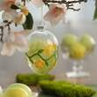 Bombka szklana jajko w kwiaty 10 cm 1