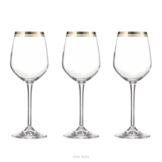 Zestaw kieliszków do wina białego 250 ml 6 sztuk APULIA GOLD