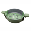 Garnek granitowy 28 cm niski TRESTELLE zielony 3
