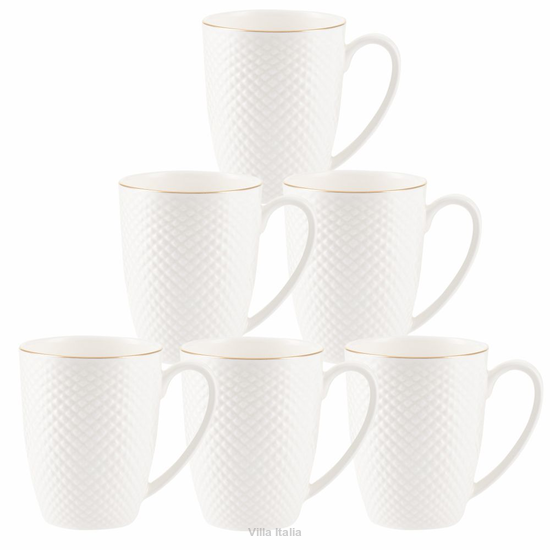  Kubki do kawy z porcelany kostnej ze złotem