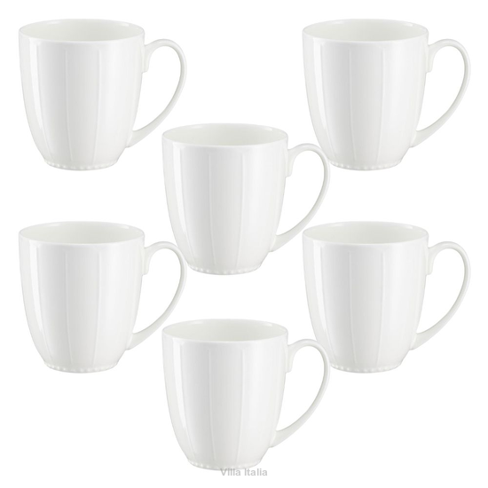 eleganckie białe kubki porcelanowe 430 ml