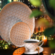 Zestaw do herbaty porcelanowy na 6 osób ALEXIA 17