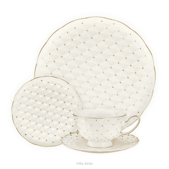 Zestaw do herbaty porcelanowy na 6 osób ALEXIA