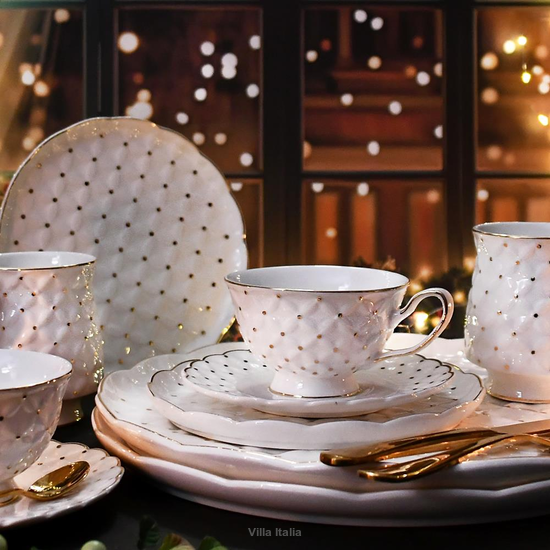 elegancka porcelana ze złotem