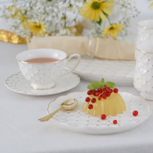 Zestaw do herbaty porcelanowy na 6 osób ALEXIA