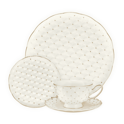 Zestaw do herbaty porcelanowy na 6 osób ALEXIA